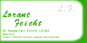 lorant feicht business card