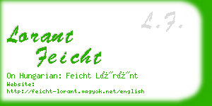 lorant feicht business card